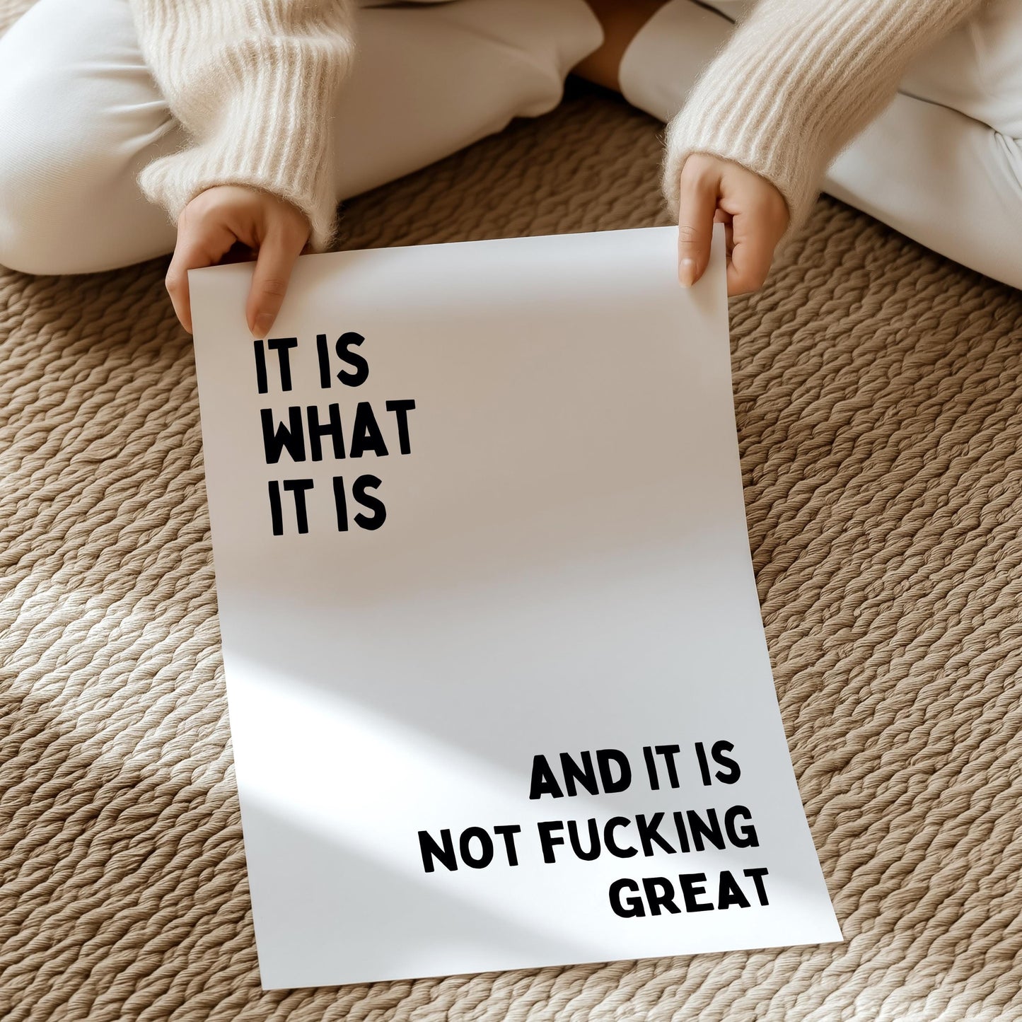 It is what it is, and it is not fucking great | Home prints | Funny prints | Quotes