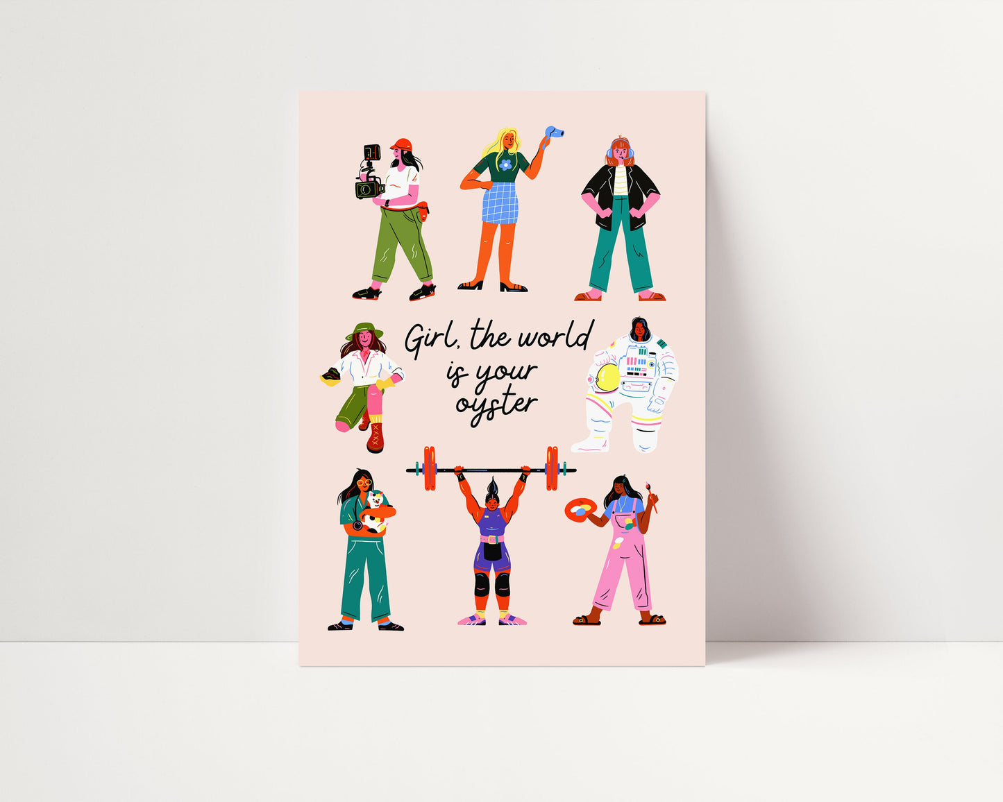 Girls The World is Your Oyster | UNFRAMED PRINT