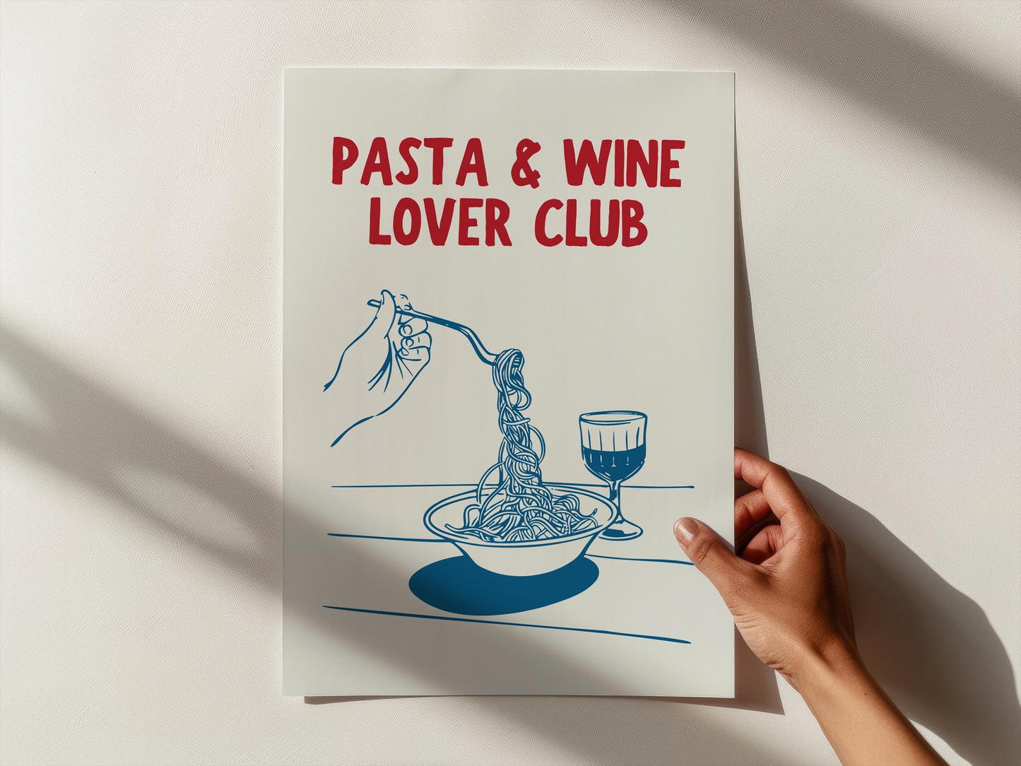 Pasta and Wine lover club | UNFRAMED PRINT