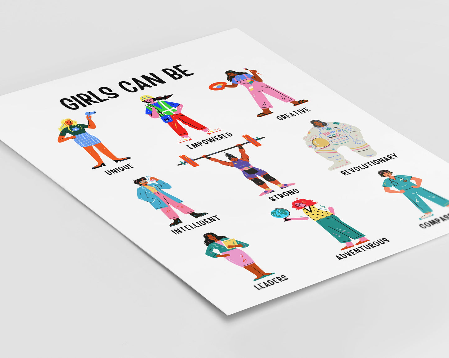 Girls Can Be Anything | UNFRAMED PRINT