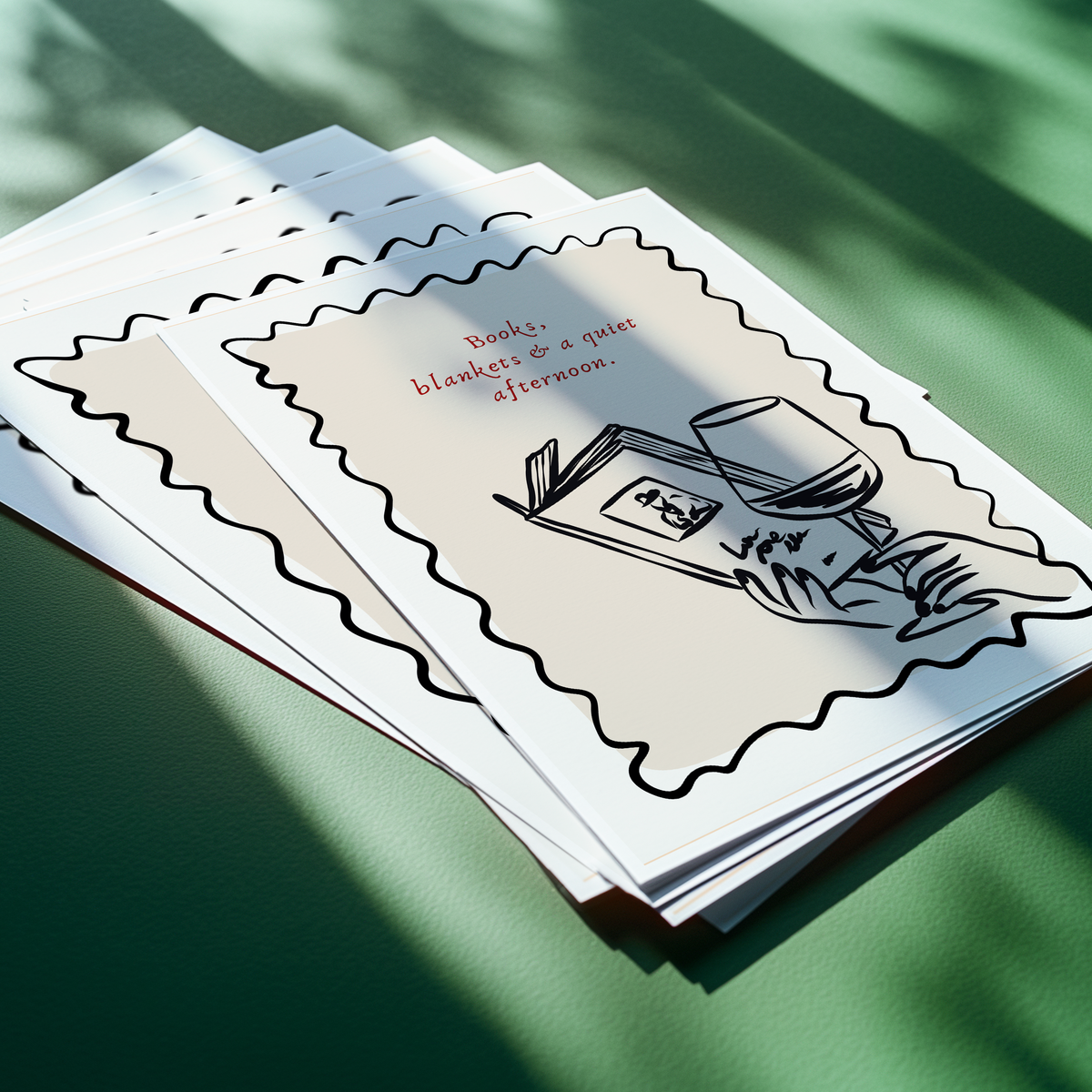 Books, blankets & a quiet afternoon. | UNFRAMED PRINT
