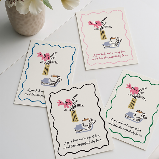 A good book and a cup of tea | UNFRAMED PRINT