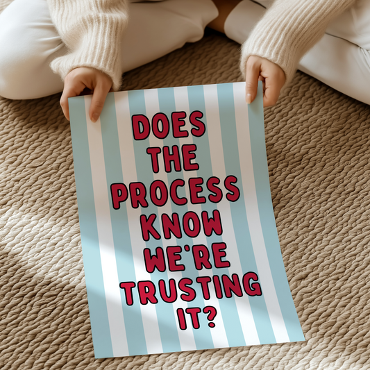 Does the process know we're trusting it? | UNFRAMED PRINT