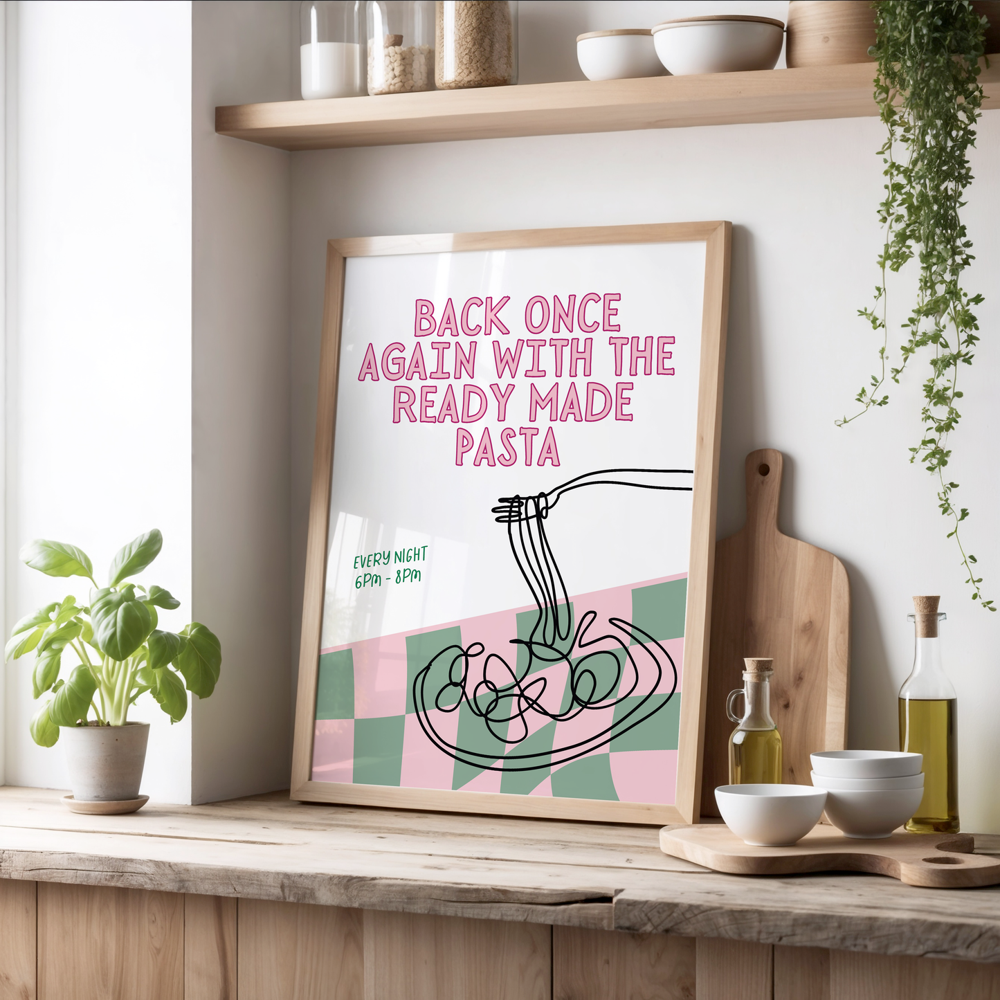 Back once again with the ready made pasta | UNFRAMED PRINT
