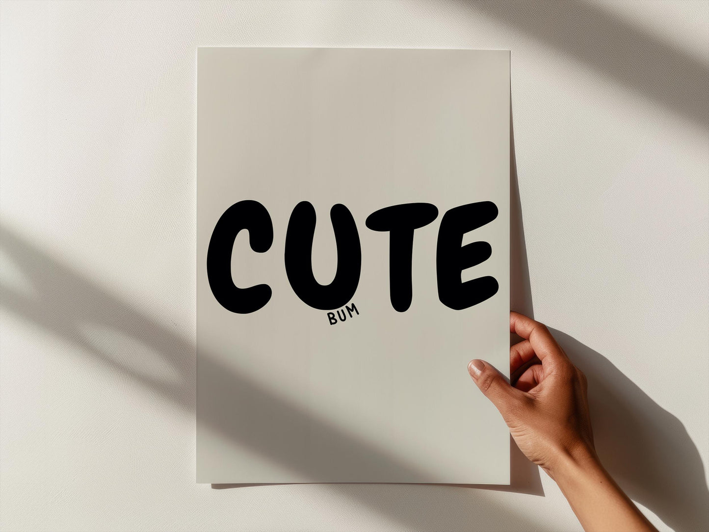 Cute bum | UNFRAMED PRINT