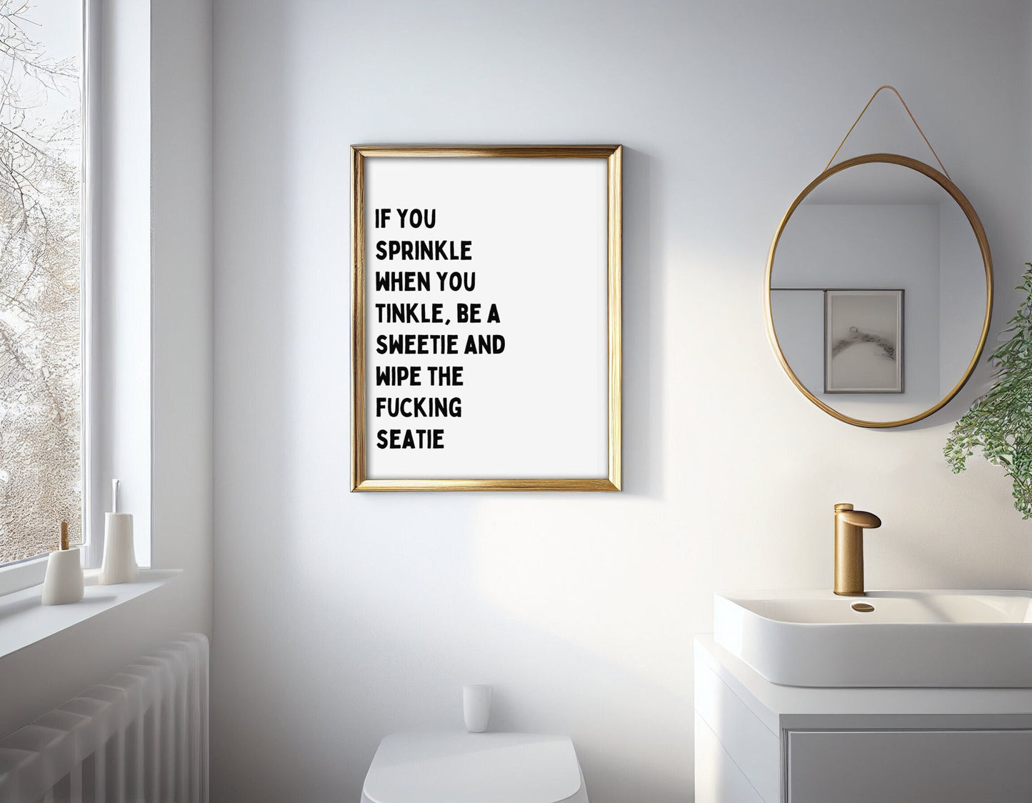 If you sprinkle when you tinkle | Family bathroom | Home prints | Funny prints | Quotes