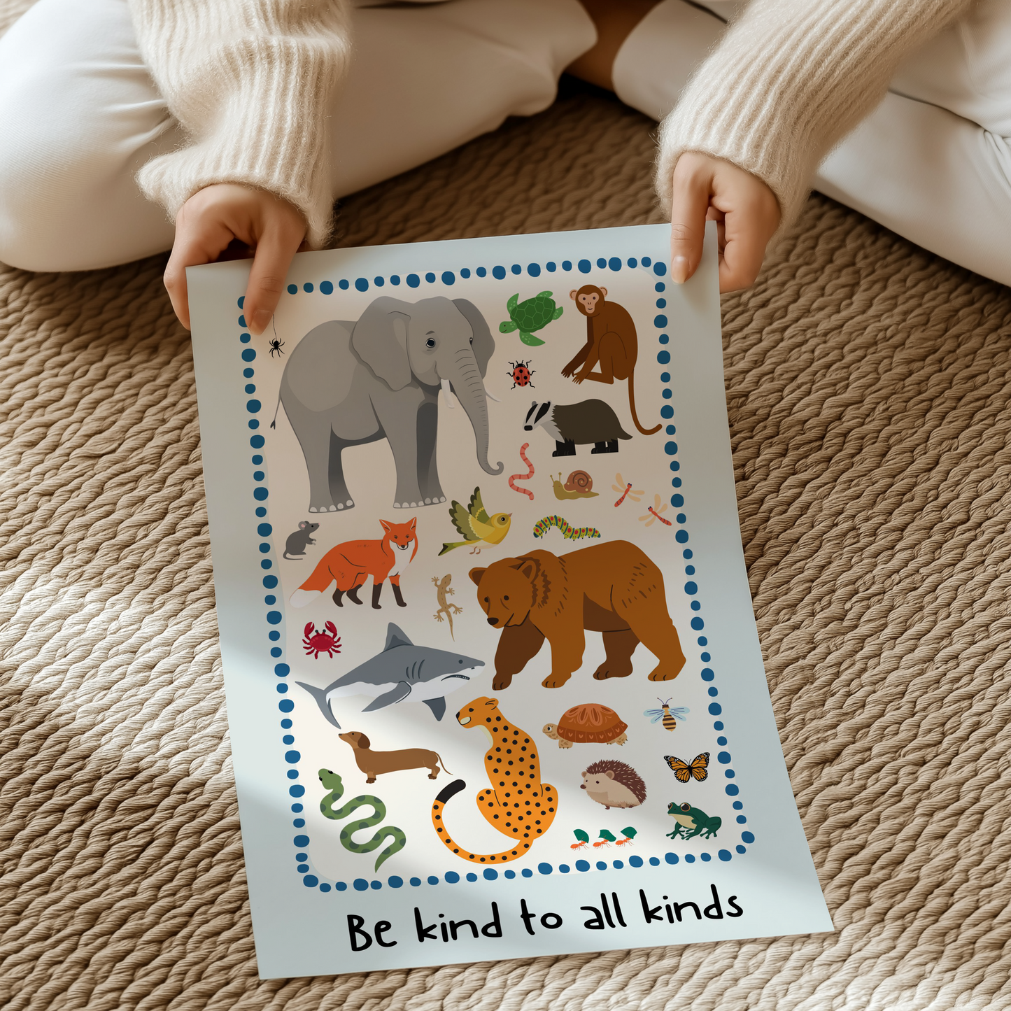 Be kind to all kinds | UNFRAMED PRINT