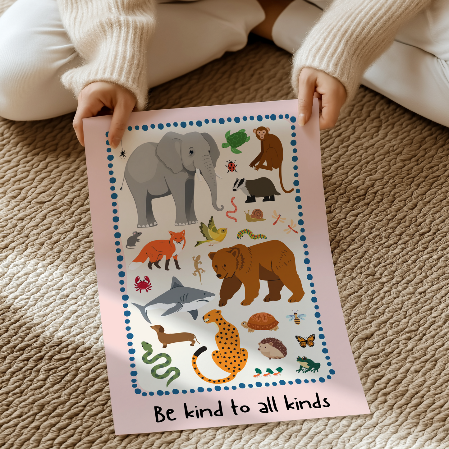 Be kind to all kinds | UNFRAMED PRINT