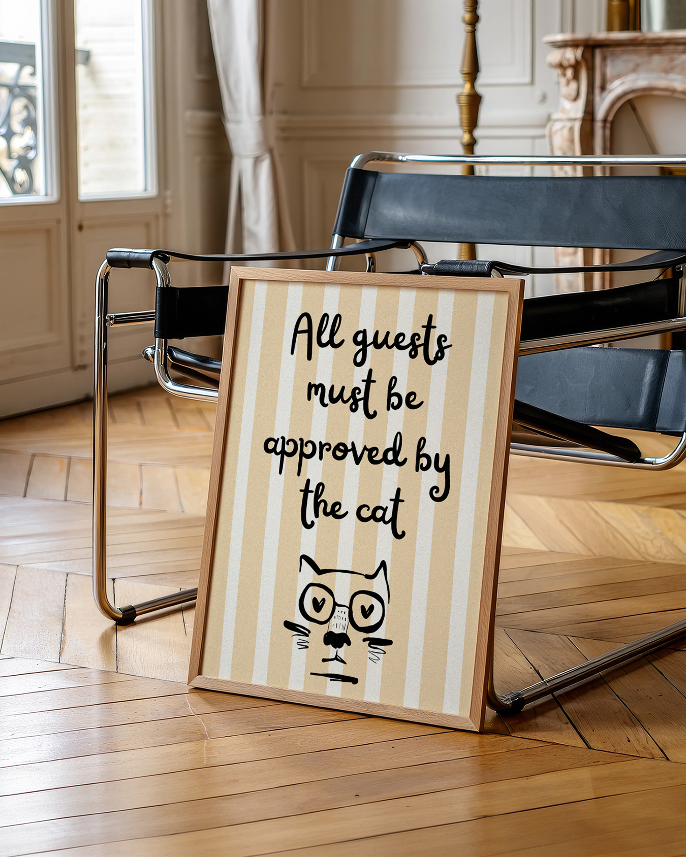 All guests must be approved by the cat | UNFRAMED PRINT