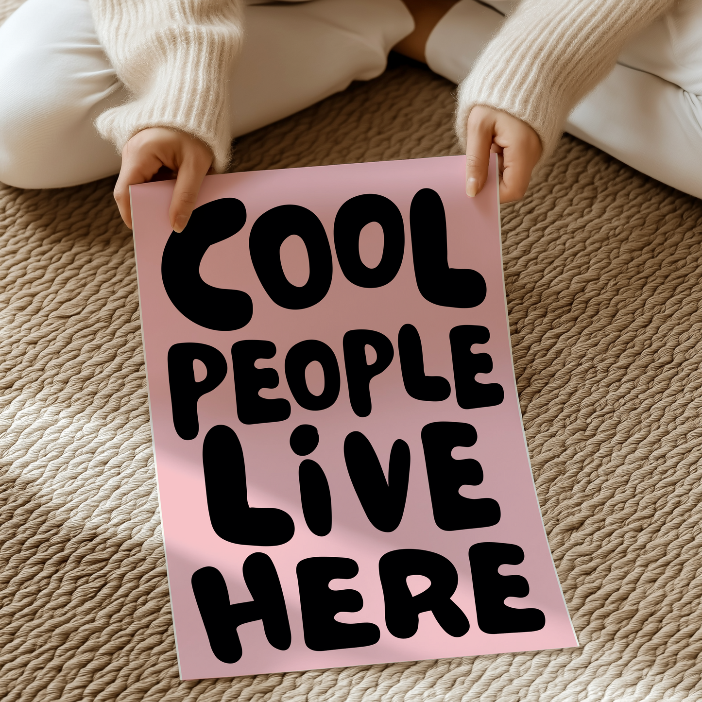 Cool people live here | UNFRAMED PRINT