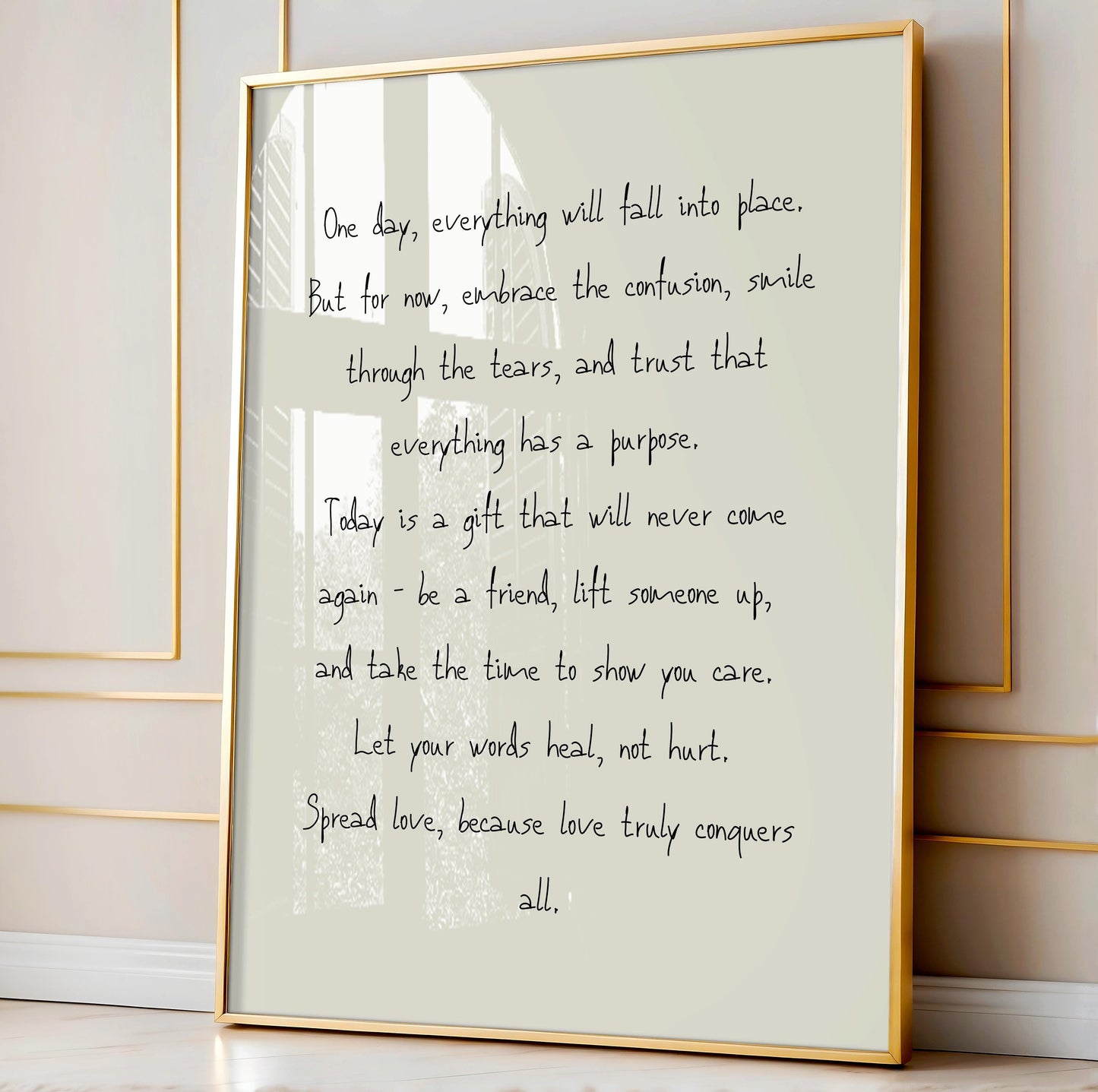 One day, everything will fall into place | UNFRAMED PRINT
