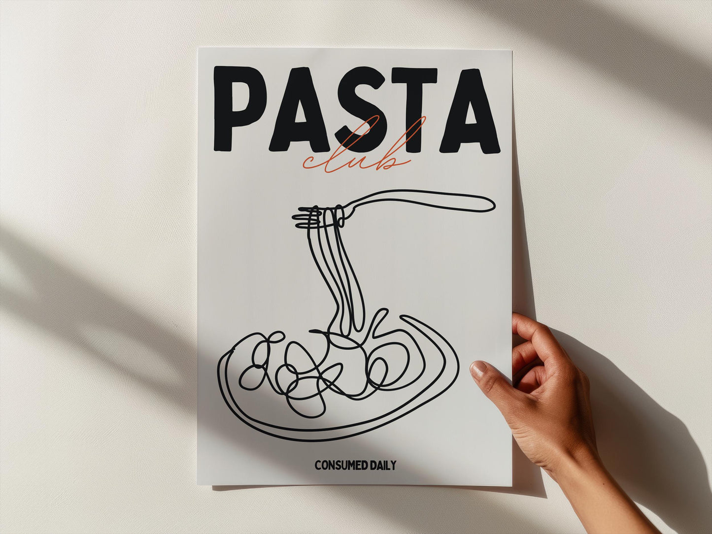 Pasta Club, Consumed Daily | UNFRAMED PRINT