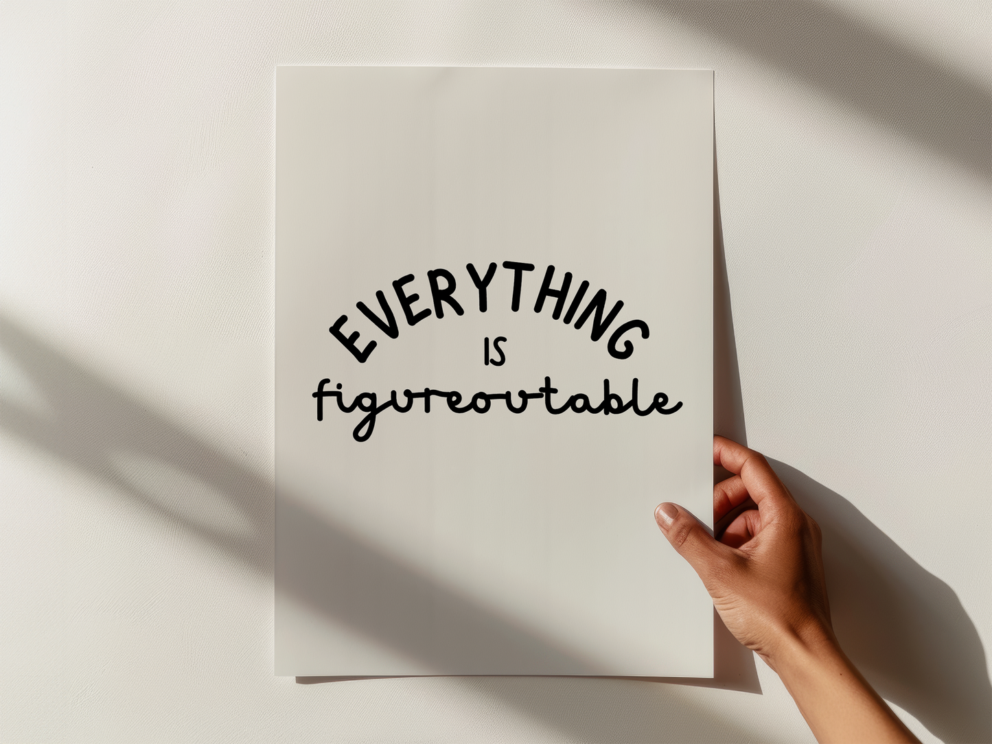 Everything is figureoutable | UNFRAMED PRINT