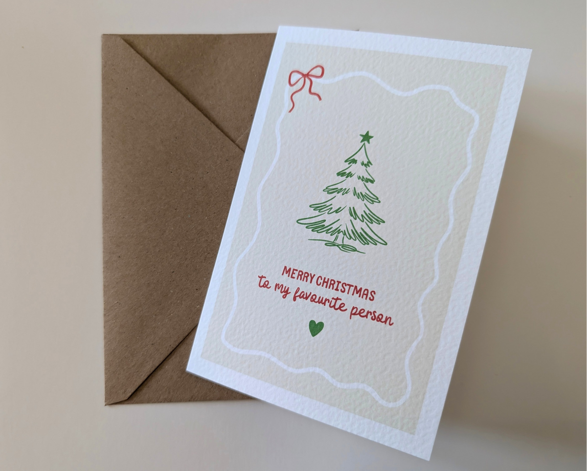 Merry Christmas to my favourite person, greeting card