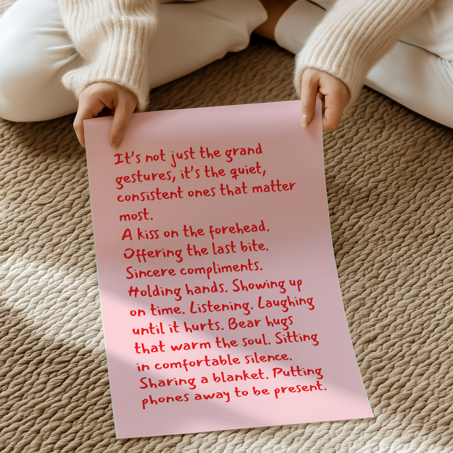 It’s not just the grand gestures | UNFRAMED PRINT