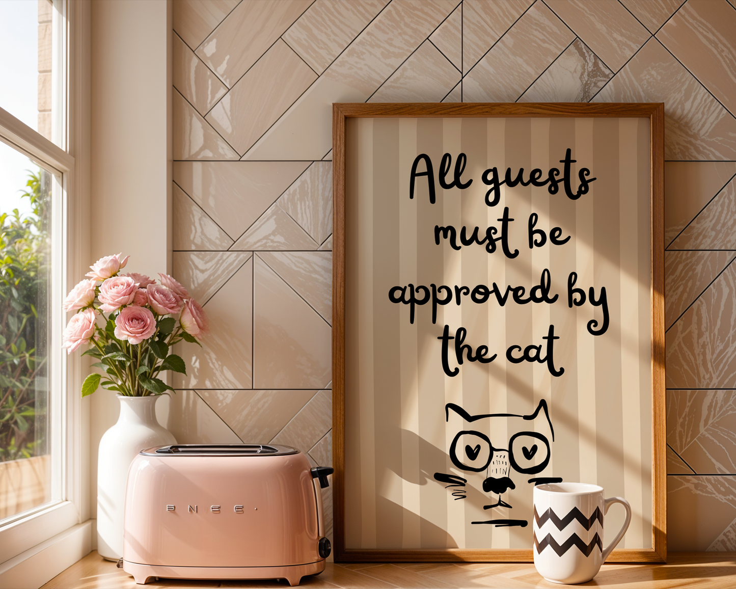 All guests must be approved by the cat | UNFRAMED PRINT