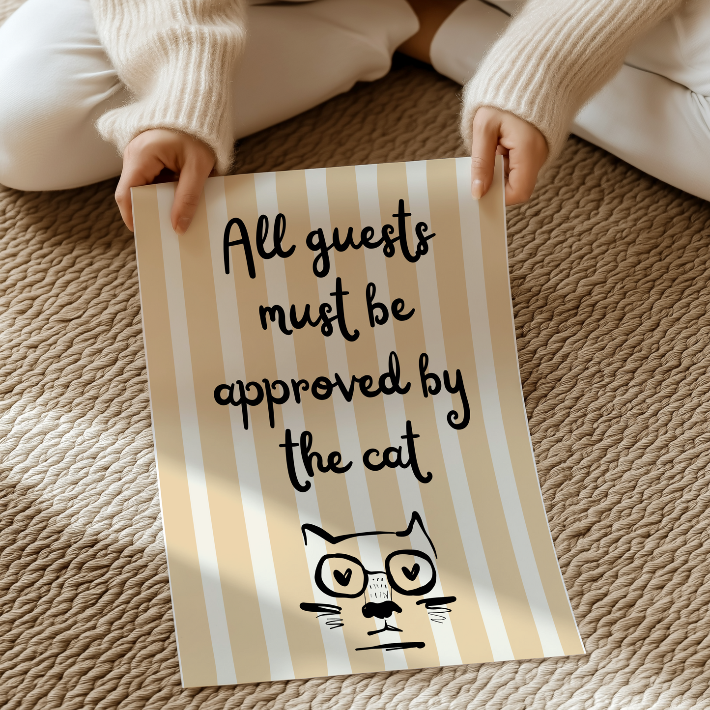 All guests must be approved by the cat | UNFRAMED PRINT