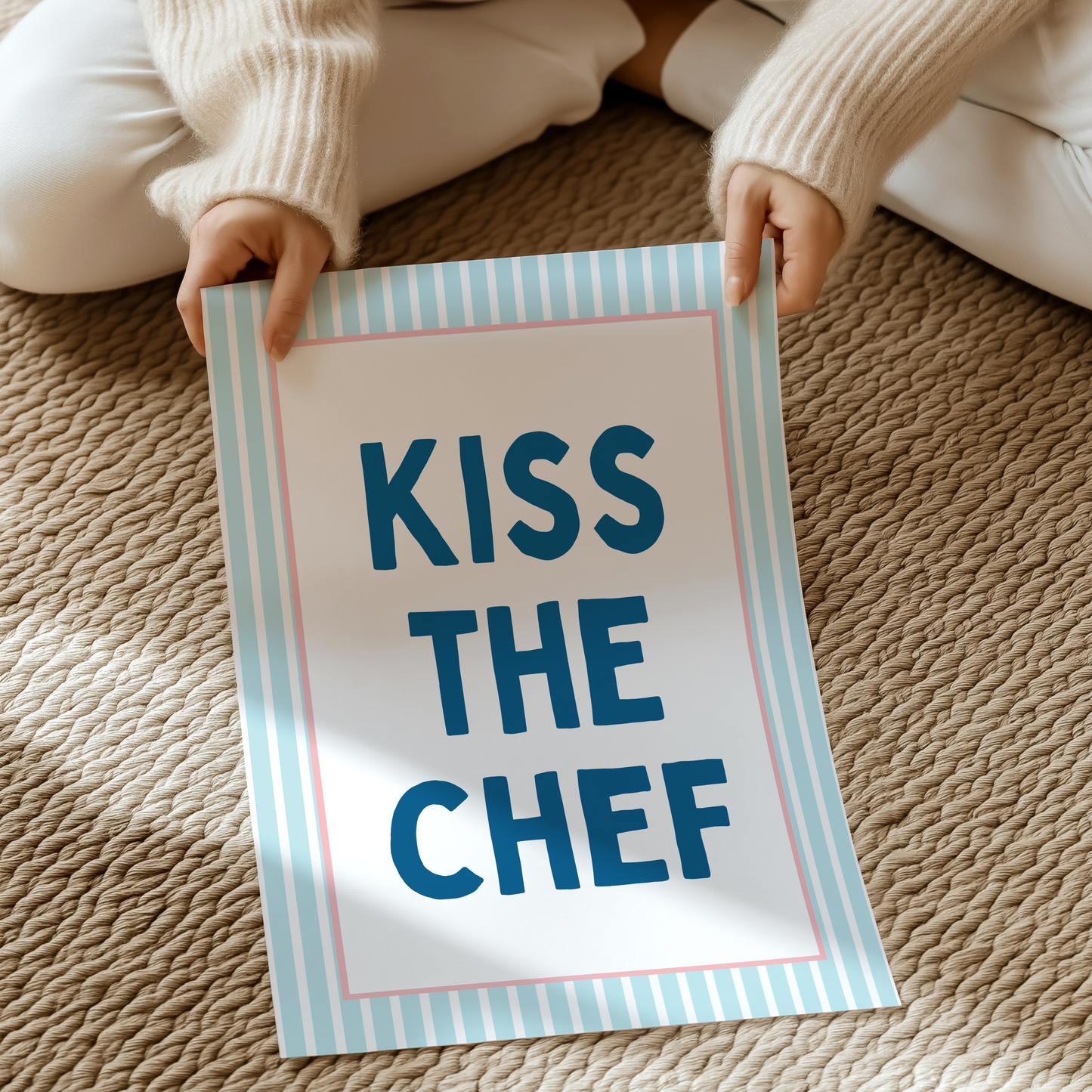 Kiss the chef | UNFRAMED PRINT