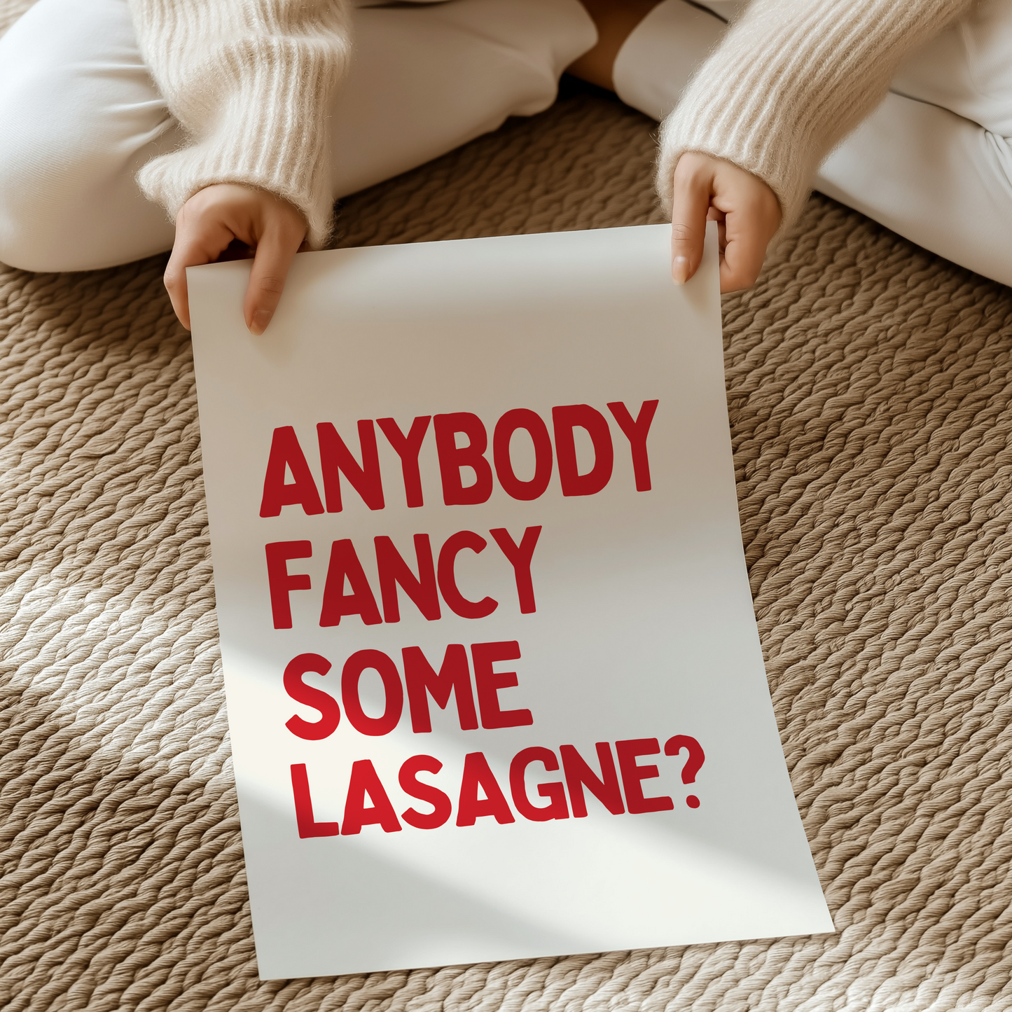 Anybody fancy some lasagne? | UNFRAMED PRINT