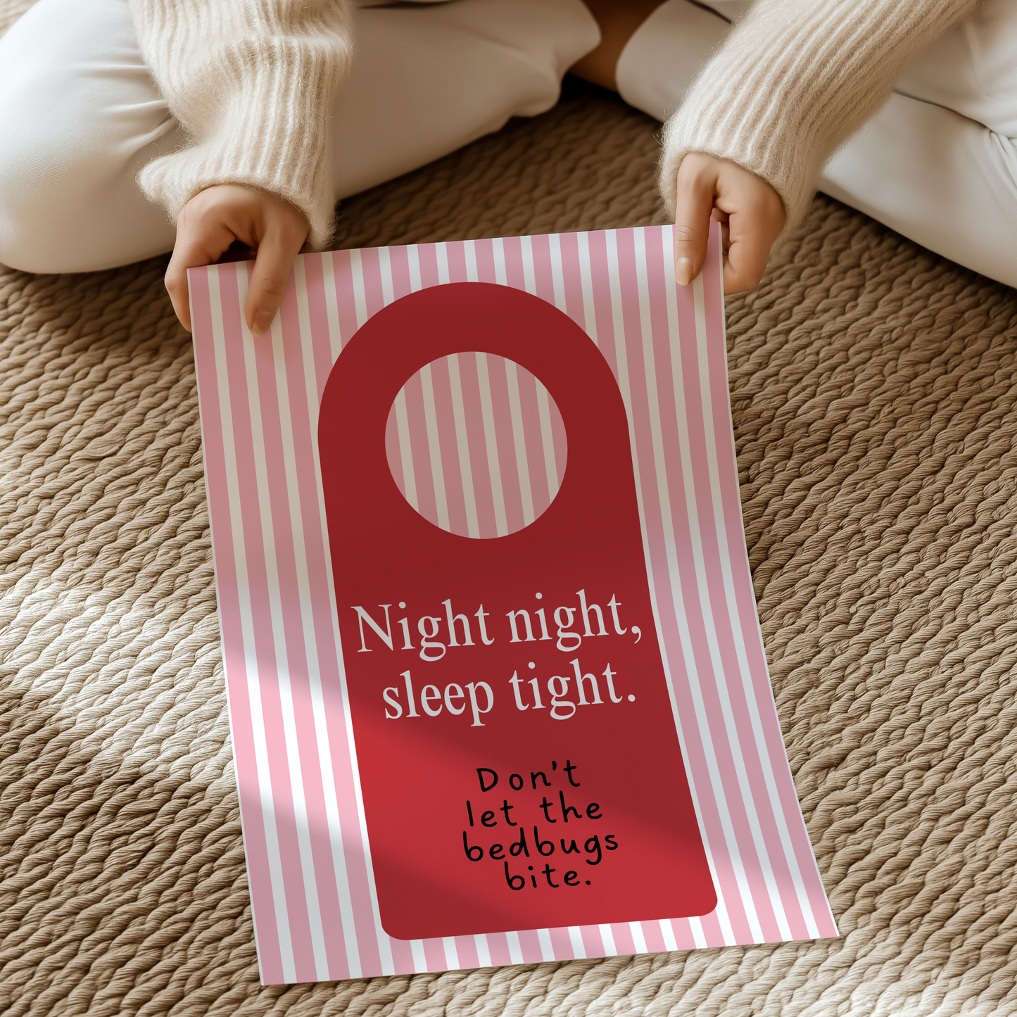 Night night, sleep tight, don't let the bedbugs bite | UNFRAMED PRINT