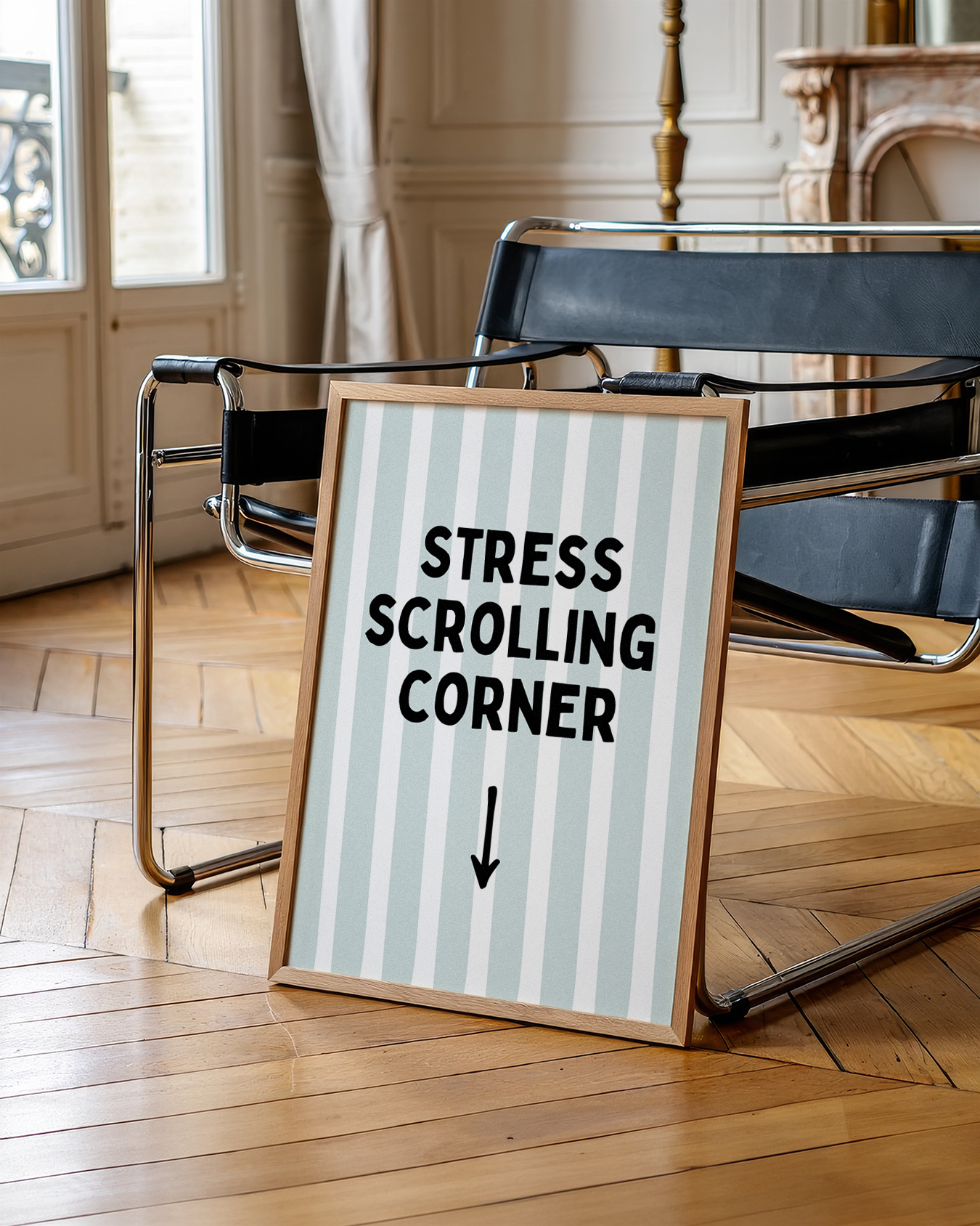 Stress Scrolling Corner | UNFRAMED PRINT