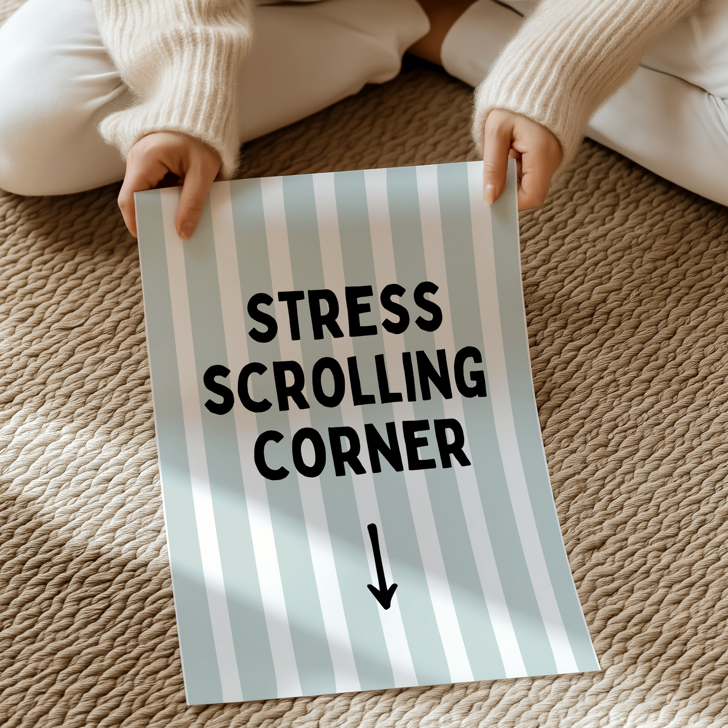 Stress Scrolling Corner | UNFRAMED PRINT