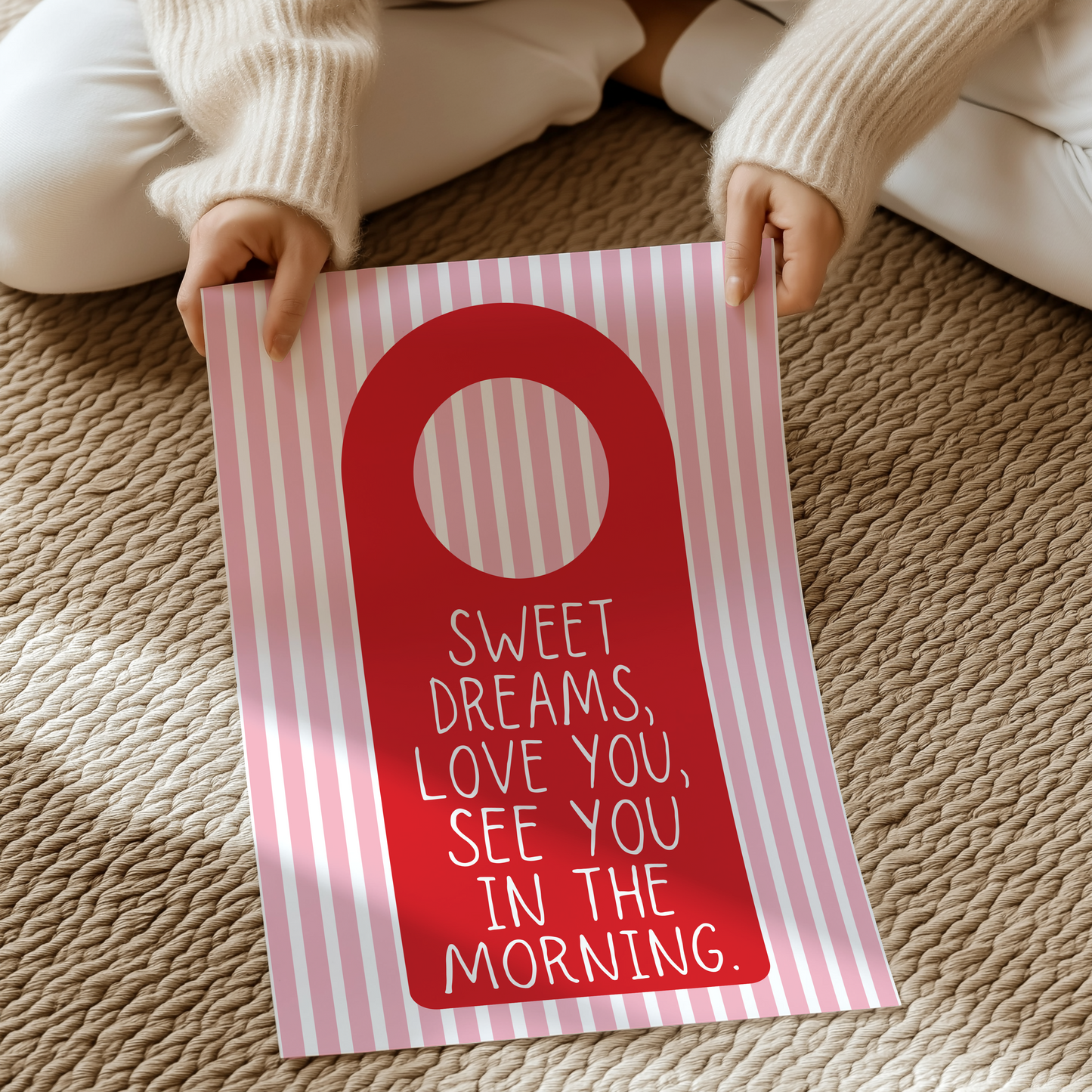Sweet dreams, love you, see you in the morning | UNFRAMED PRINT