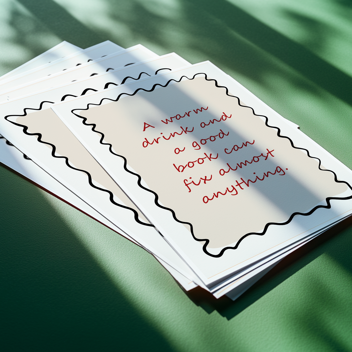 A warm drink and a good book can fix almost anything. | UNFRAMED PRINT
