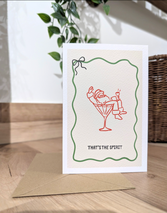That's the spirit, greeting card