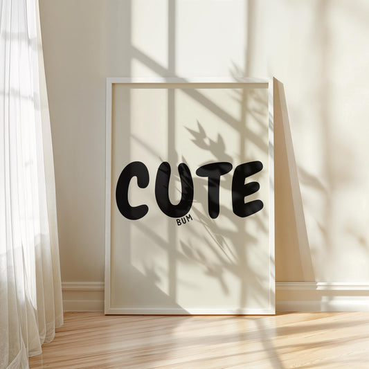 Cute bum | UNFRAMED PRINT
