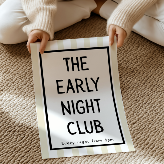 The early night club. Every night from 8pm | UNFRAMED PRINT