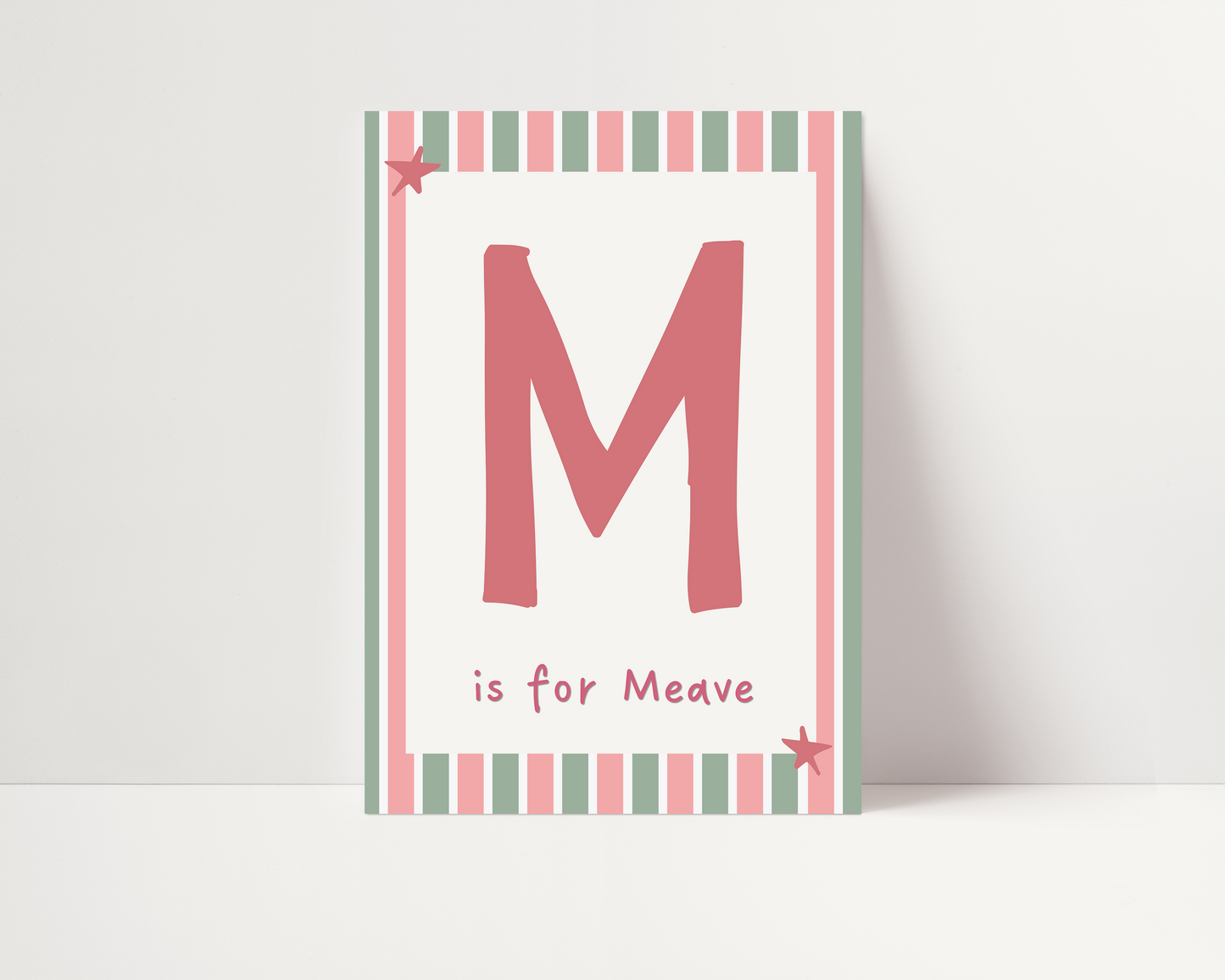 Personalised initial print | UNFRAMED PRINT