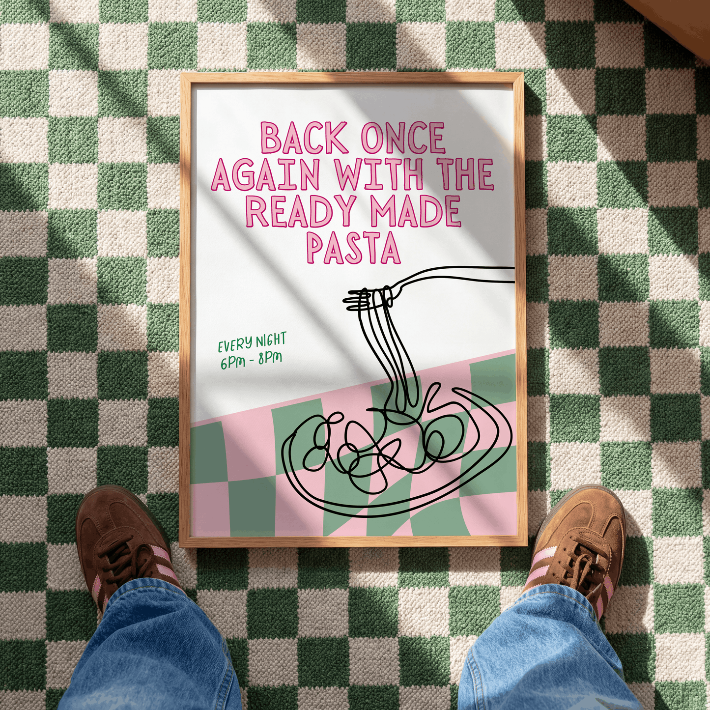 Back once again with the ready made pasta  |  UNFRAMED PRINT