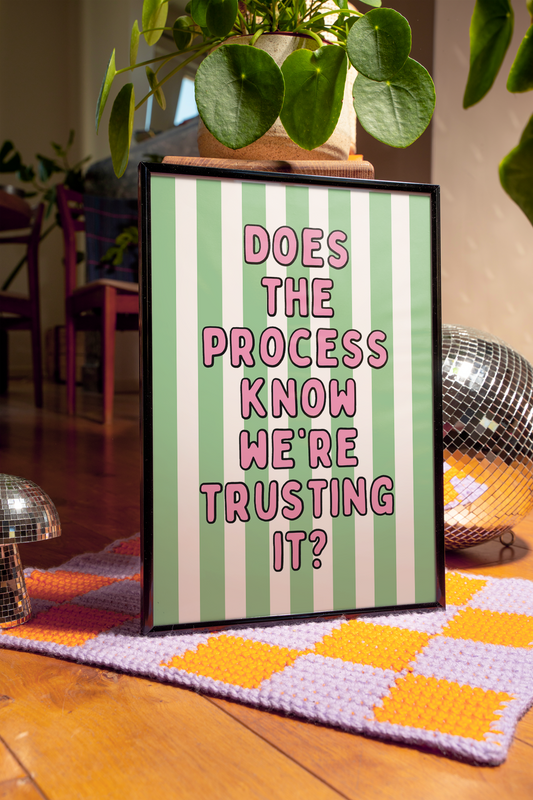 Does the process know we're trusting it? | UNFRAMED PRINT