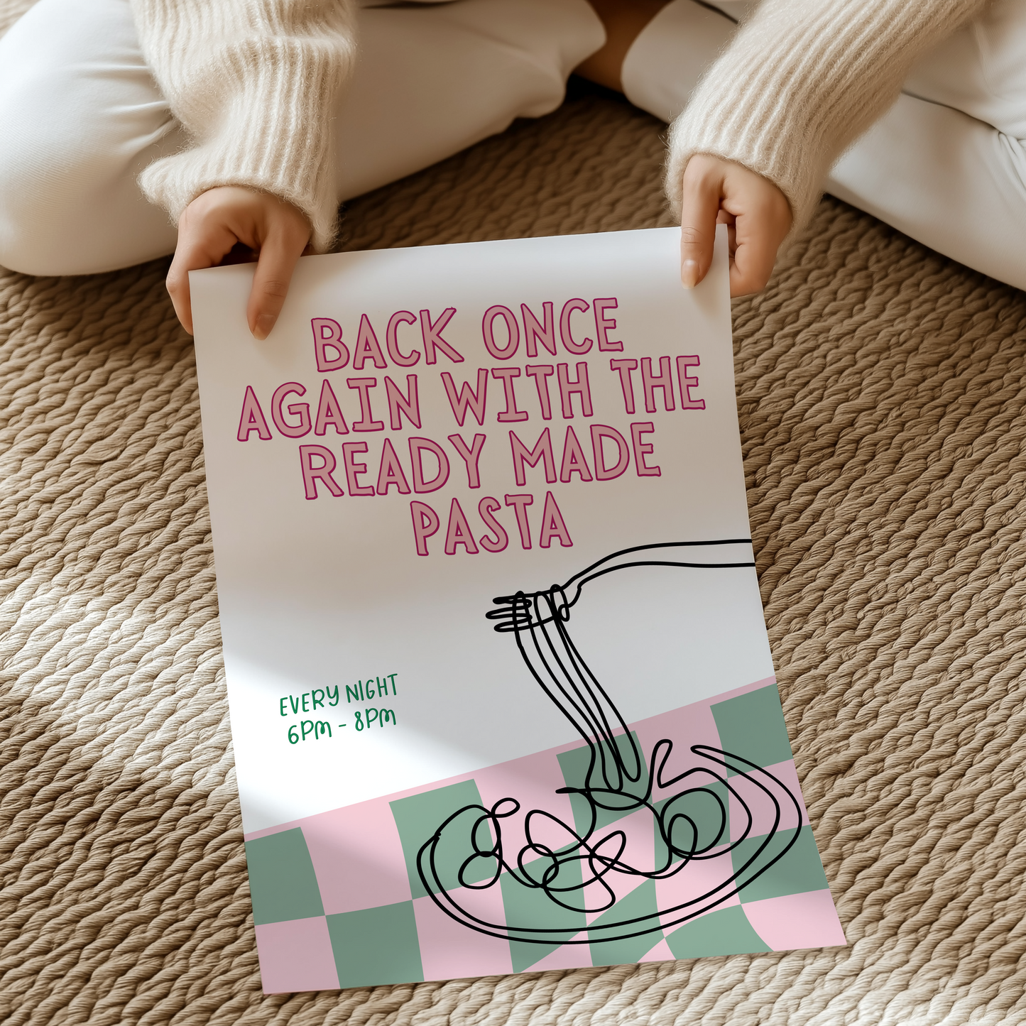 Back once again with the ready made pasta  |  UNFRAMED PRINT