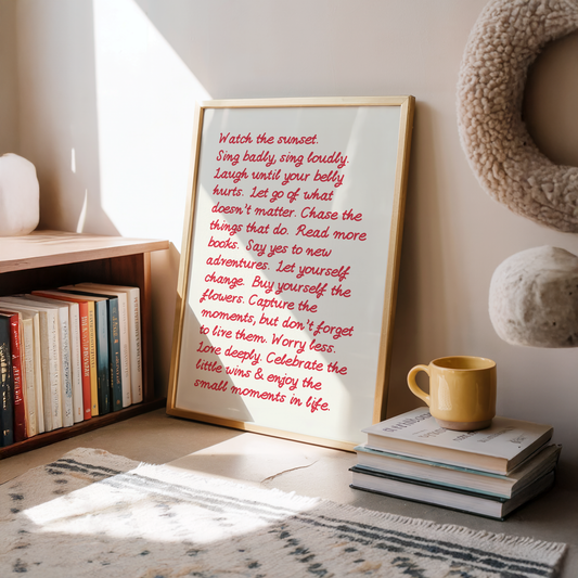 Watch the sunset | UNFRAMED PRINT