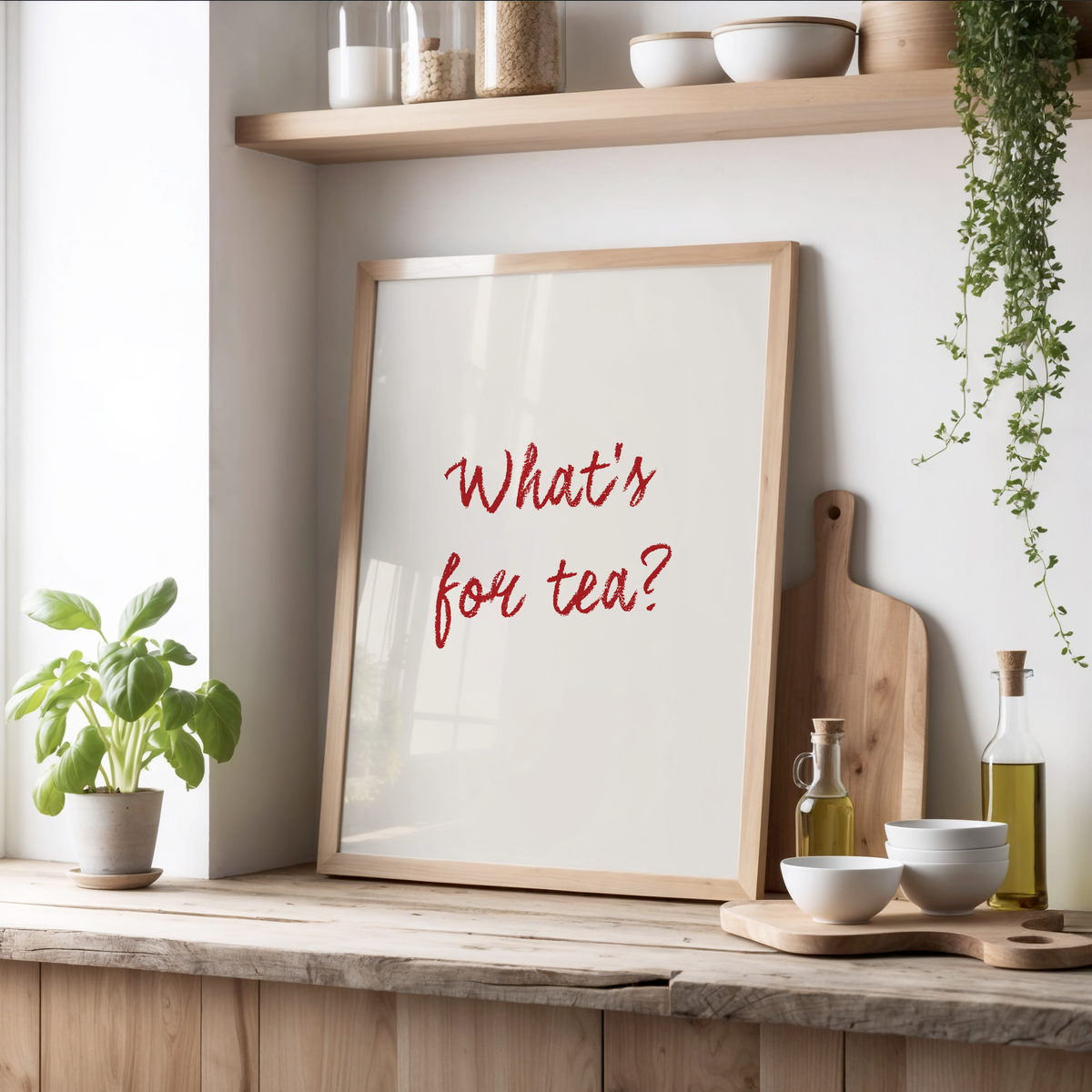What's for tea? | UNFRAMED PRINT