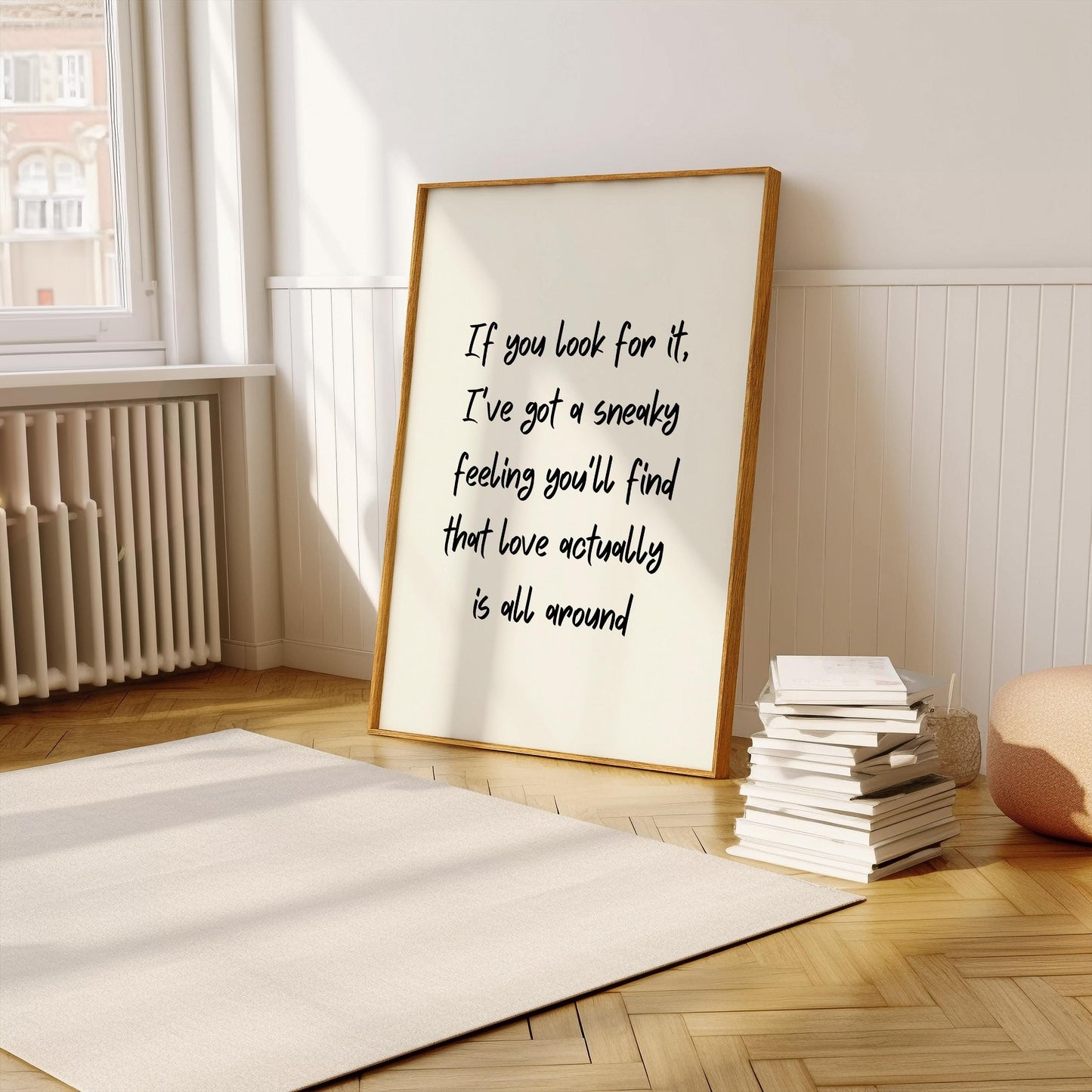 If you look for it, I've got a sneaky feeling you'll find that love actually is all around | Home prints | Quotes