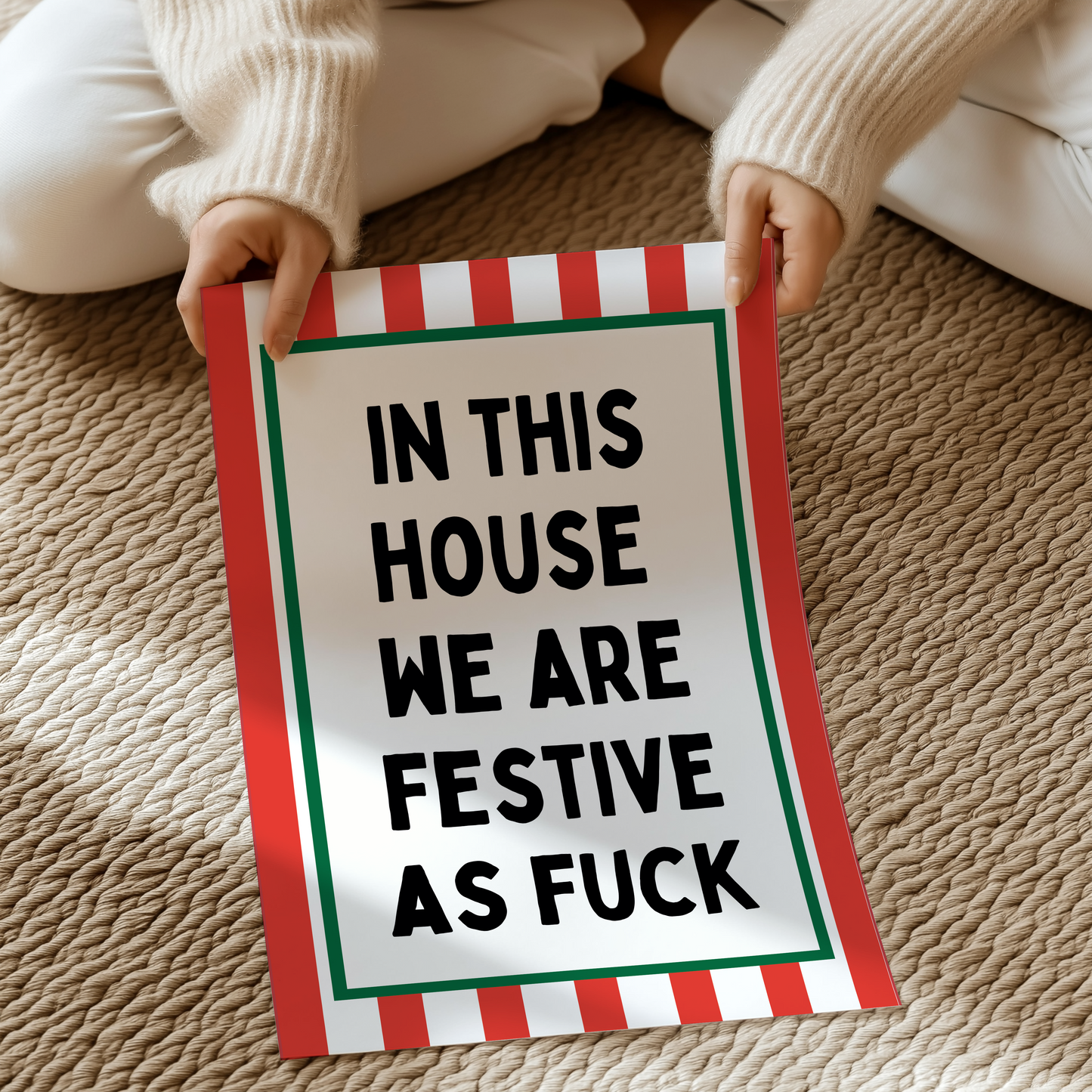 In this house we are festive as fuck | UNFRAMED PRINT (Copy)