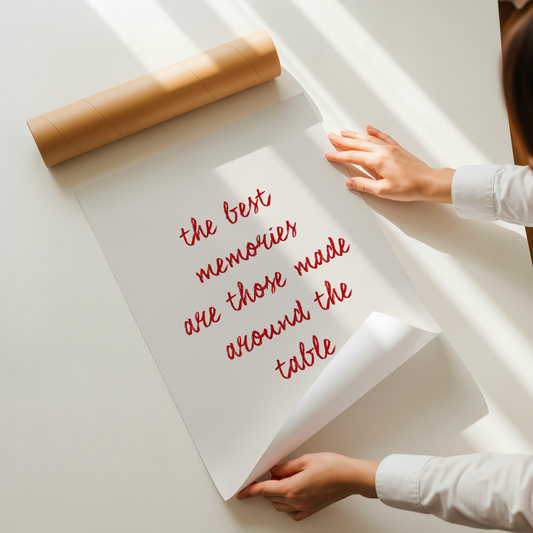 The best memories are those made around the table | UNFRAMED PRINT