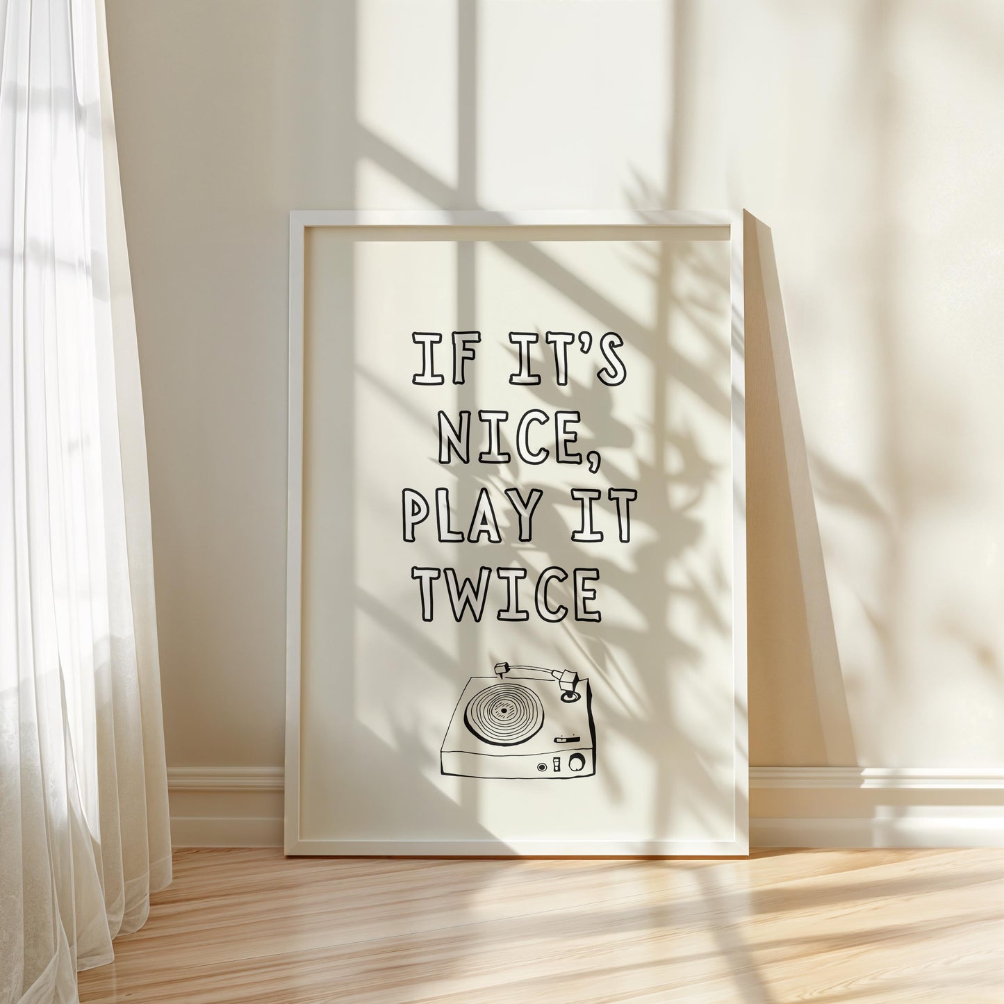 If it's nice, play it twice | Music | Home prints | Funny prints | Quotes