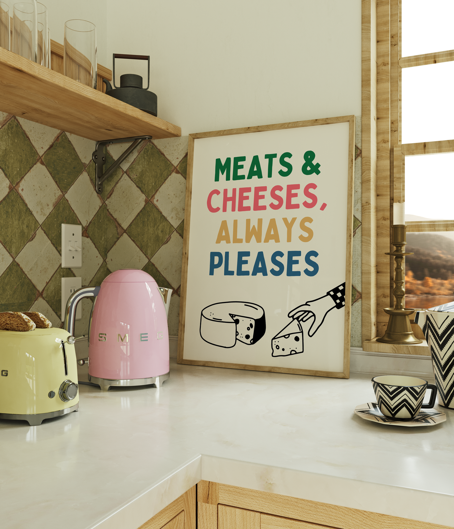 Meats & Cheeses, always pleases | UNFRAMED PRINT