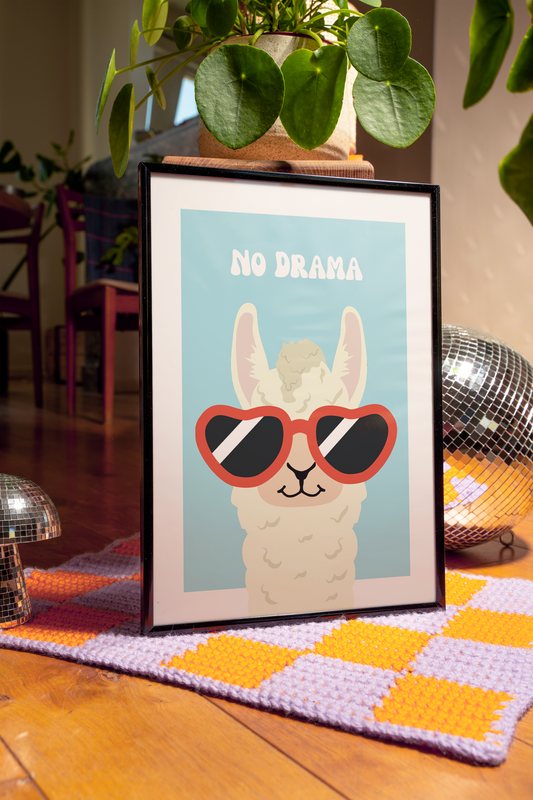 No Drama Llama | UNFRAMED PRINT