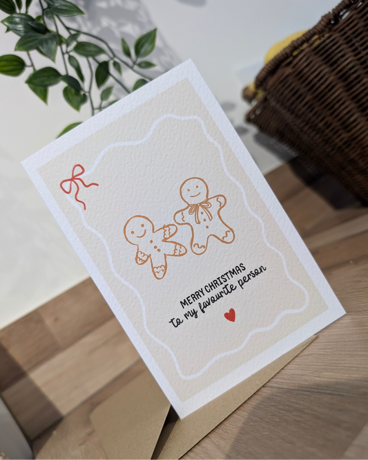 Merry Christmas to my favourite person, greeting card