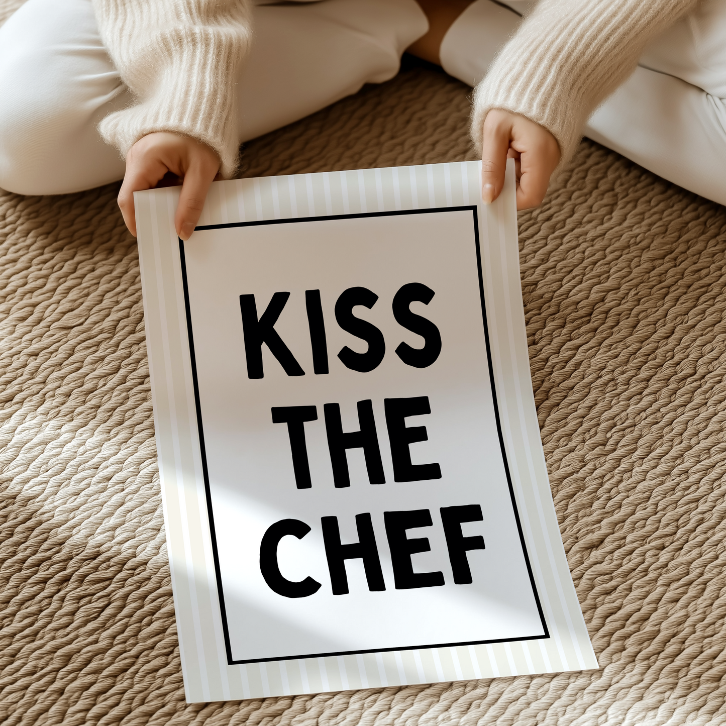 Kiss the chef | UNFRAMED PRINT