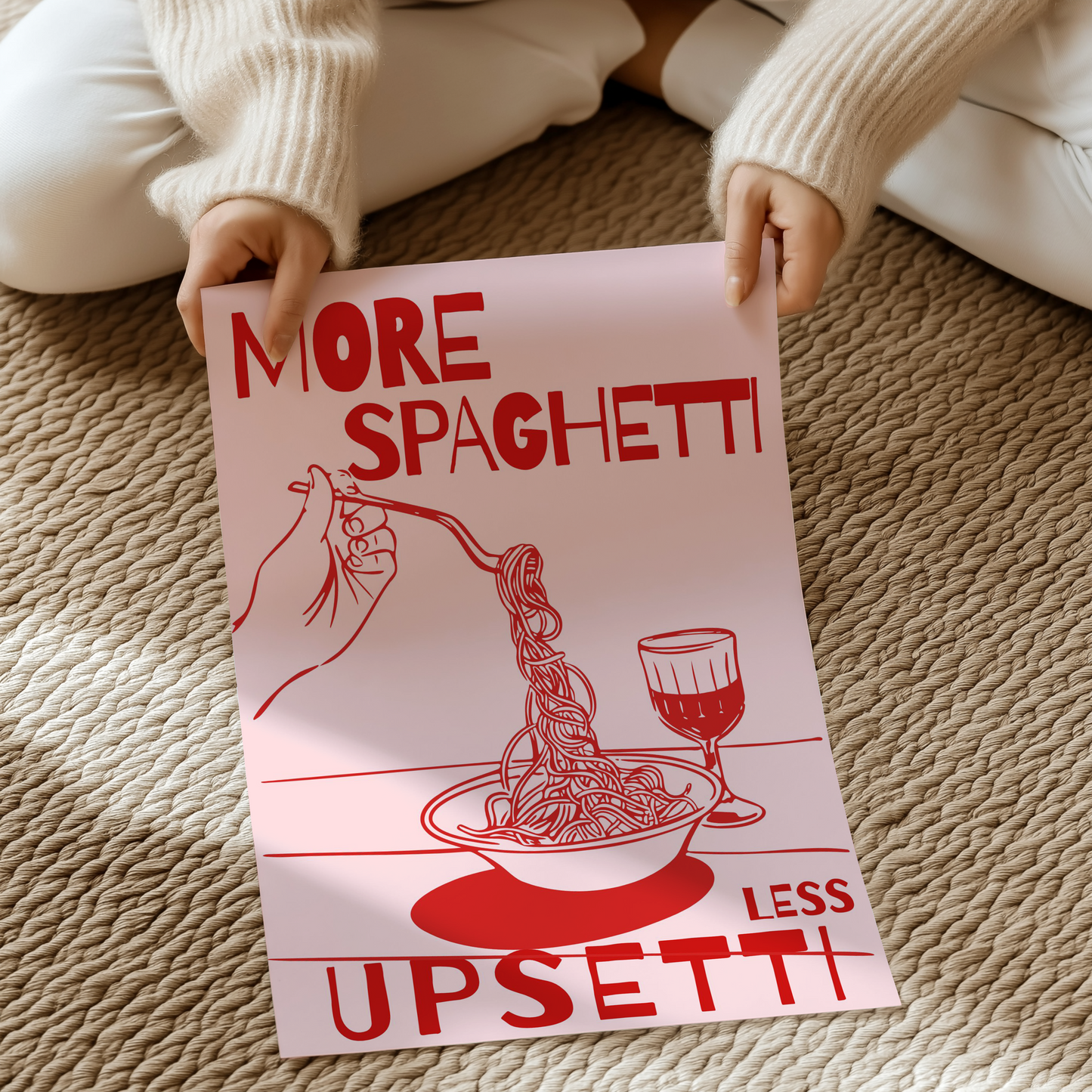 More spaghetti, less upsetti | UNFRAMED PRINT