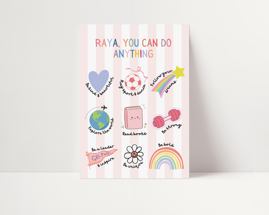 You can do anything *can be personalised with name* | UNFRAMED PRINT