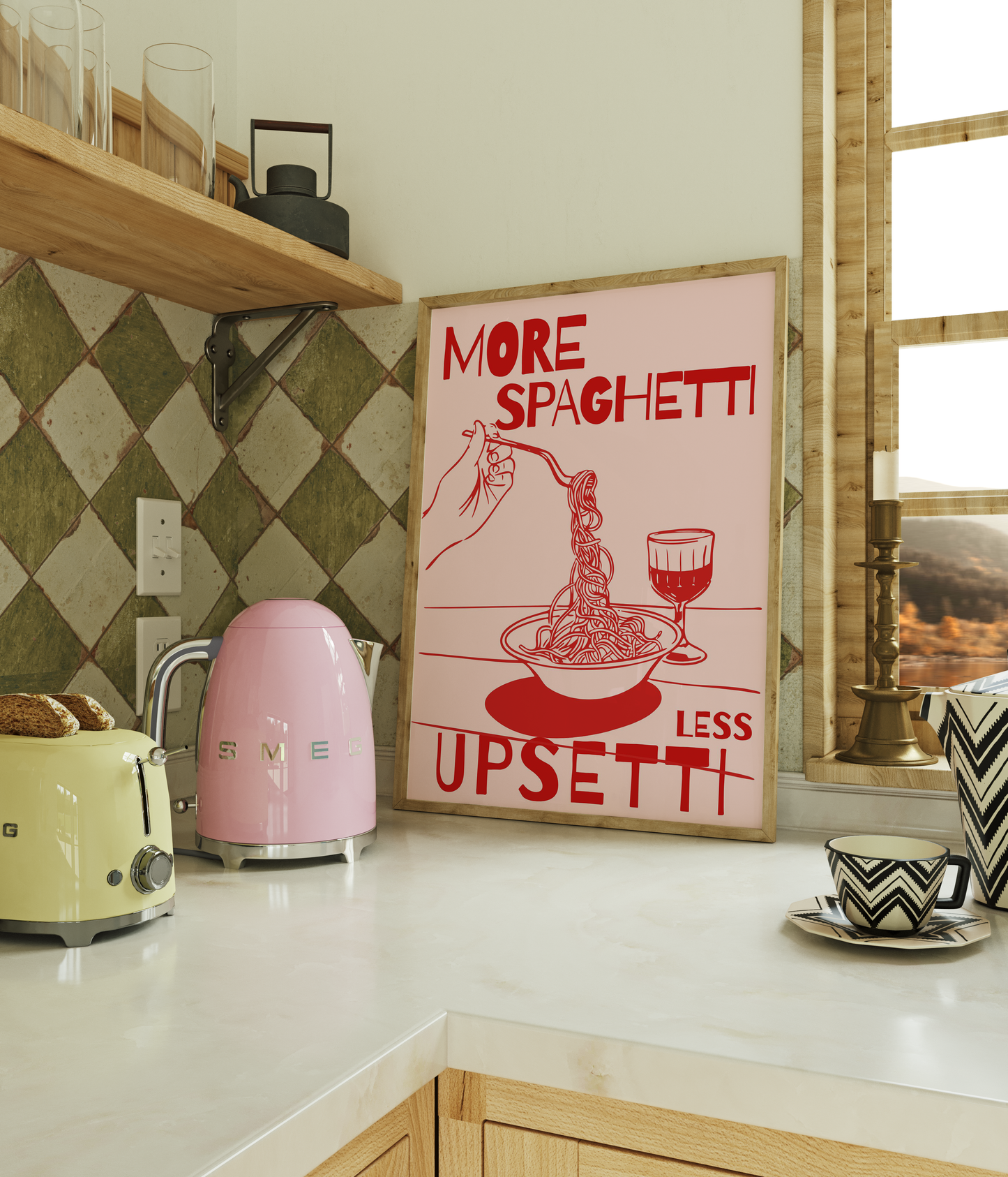 More spaghetti, less upsetti | UNFRAMED PRINT