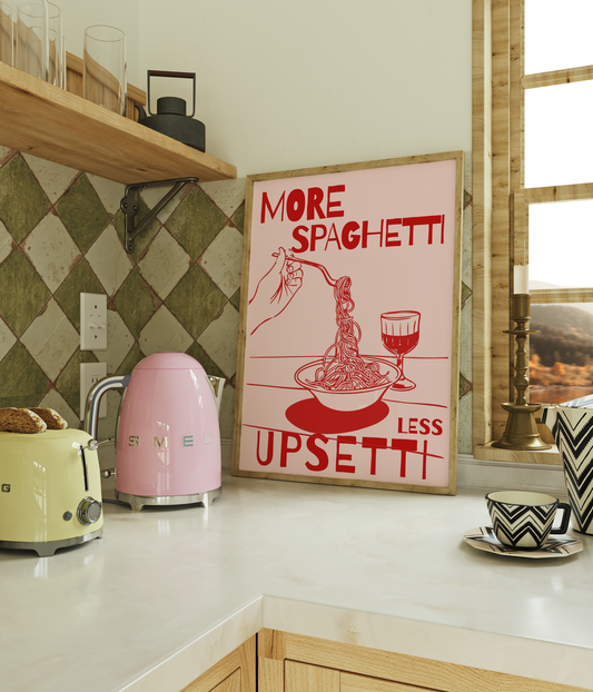 More spaghetti, less upsetti | UNFRAMED PRINT