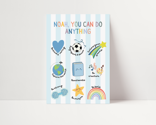 You can do anything *can be personalised with name* | UNFRAMED PRINT